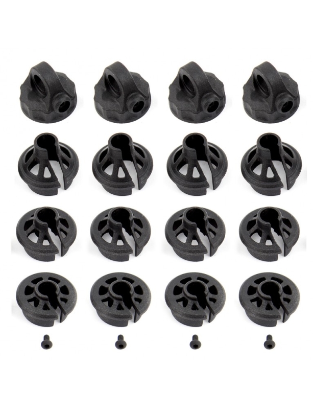 Team Associated - B6.1 Shock Caps and Spring Cups
